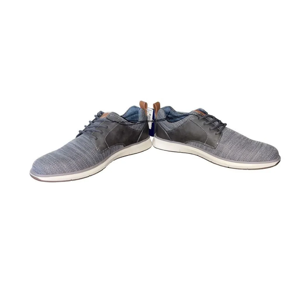 IZOD Shoes Mens 9.5 Gray Kyler Lace Up Memory Foam Casual Comfort New In Box